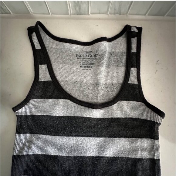 Faded Glory Womens XS/XCH (0-2) Sleeveless Striped Tank Dress - Picture 4 of 5